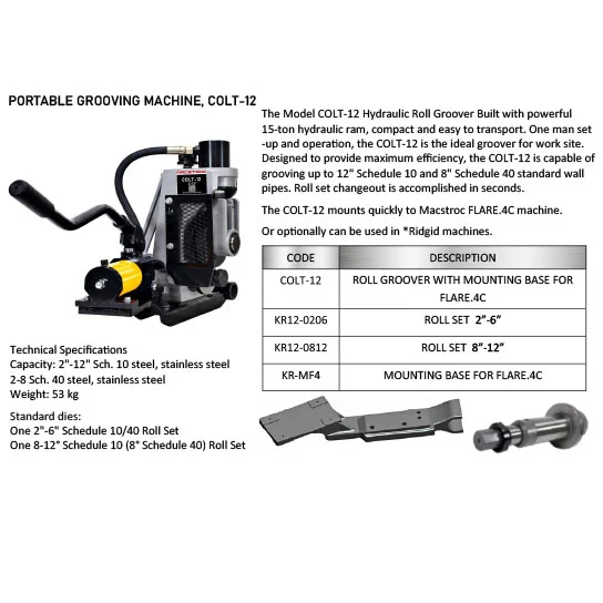 PORTABLE GROOVING MACHINE, COLT-12 - Image 2